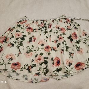 Aqua Pink and Green Skorts with Flowy Design